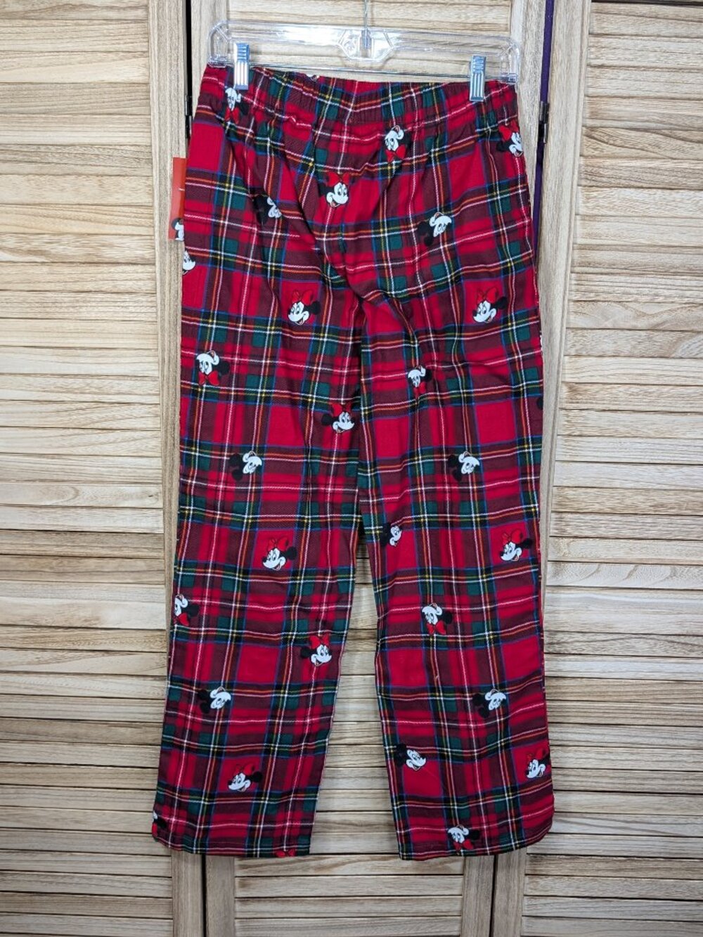 Disney Red Plaid Mickey Mouse Pajama Pants Match the Fam! Size XS NWT - Picture 11 of 13